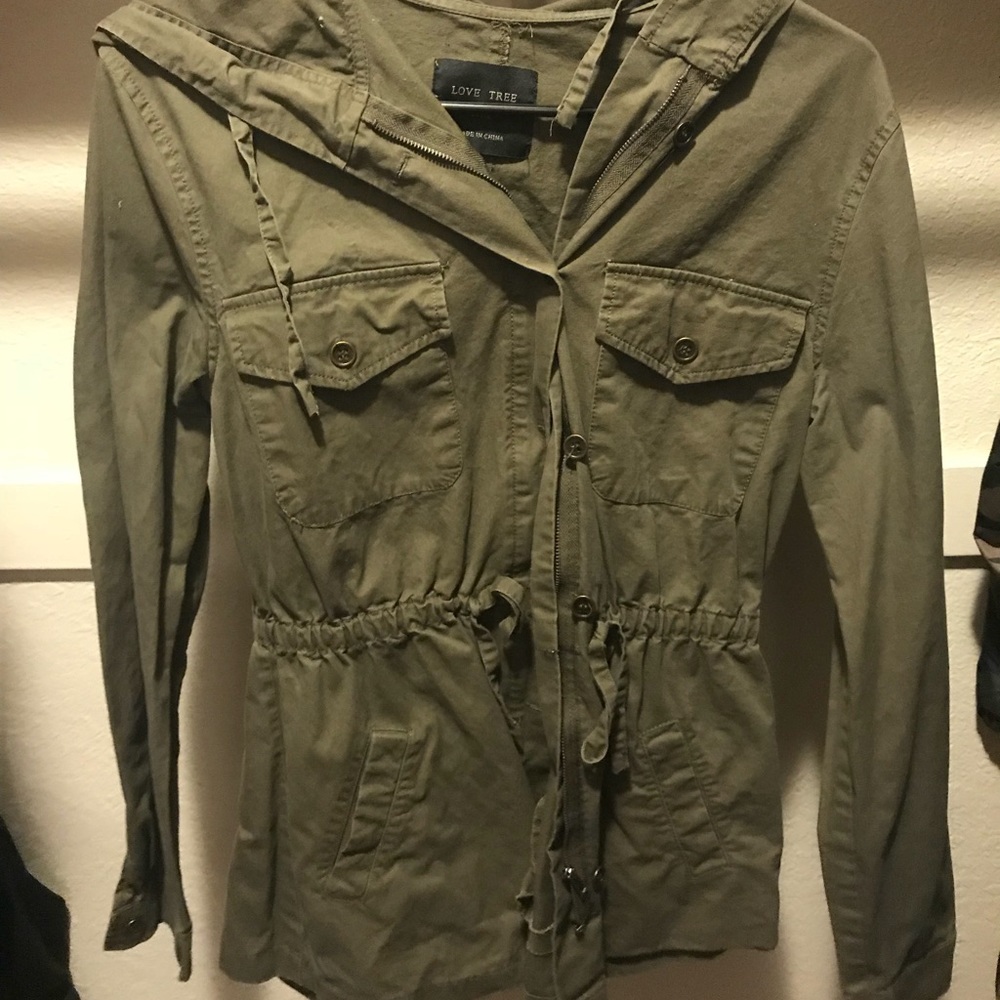 Green utility jacket